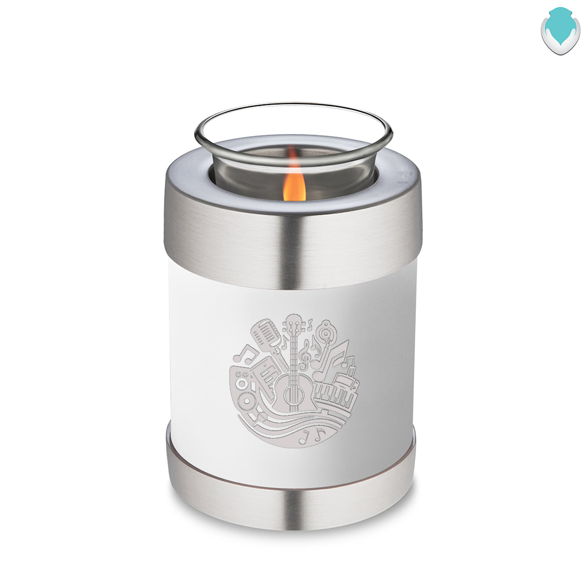 Candle Holder Embrace White Music Cremation Urn