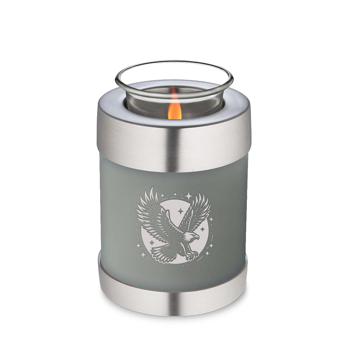 Candle Holder Embrace Slate Grey Flying Eagle Cremation Urn
