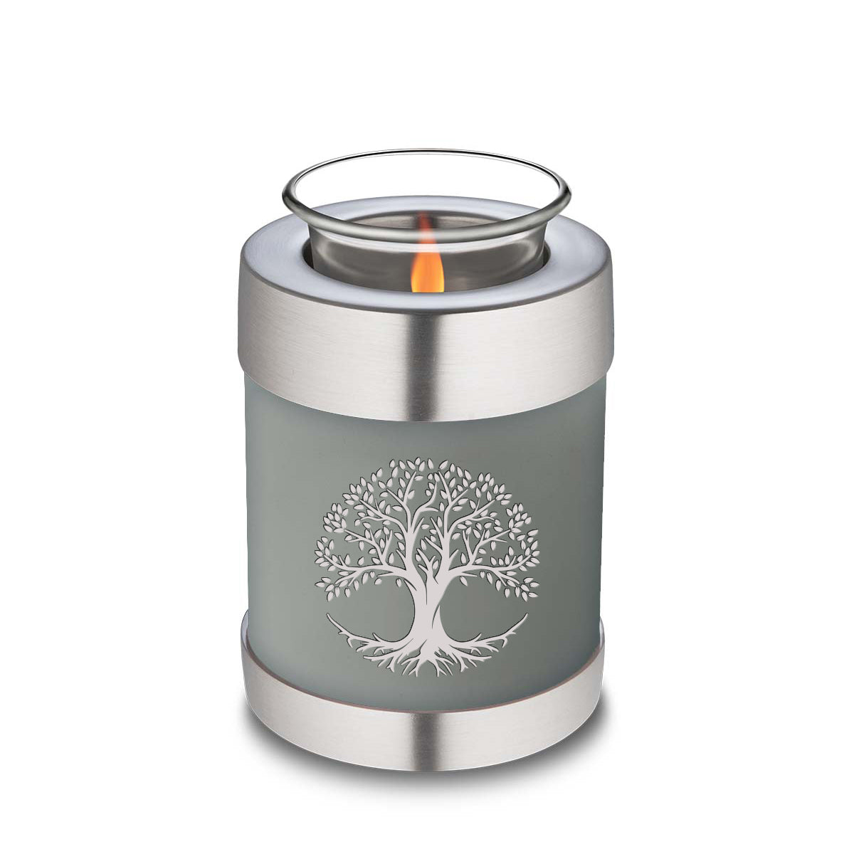 Candle Holder Embrace Slate Grey Tree of Life Cremation Urn