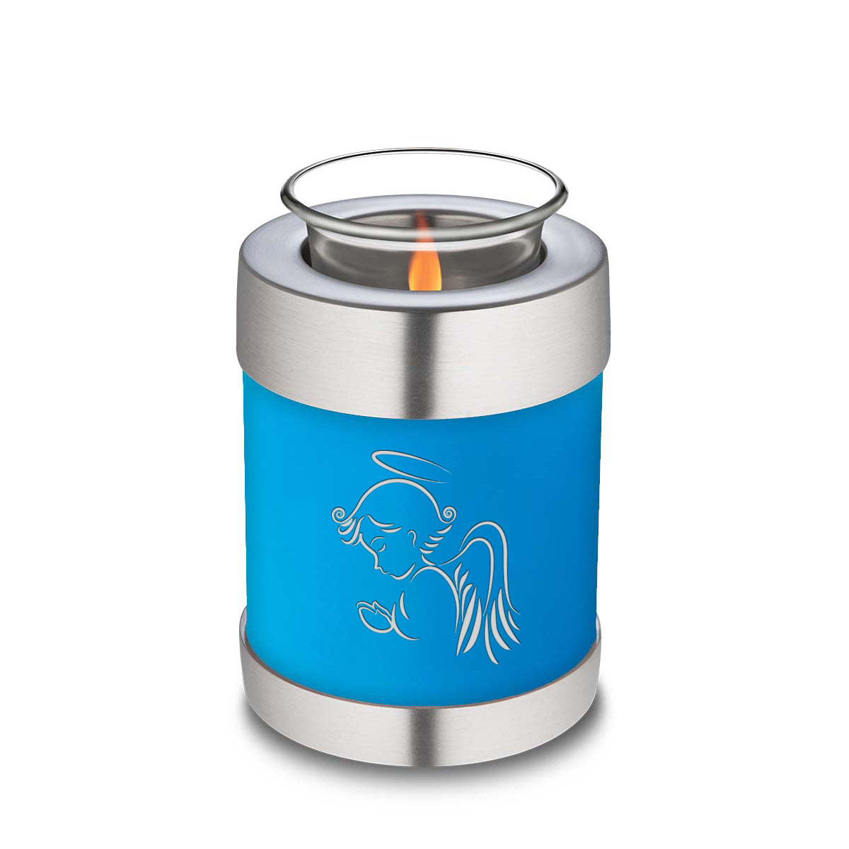 Candle Holder Embrace Racing Blue Angel Cremation Urn