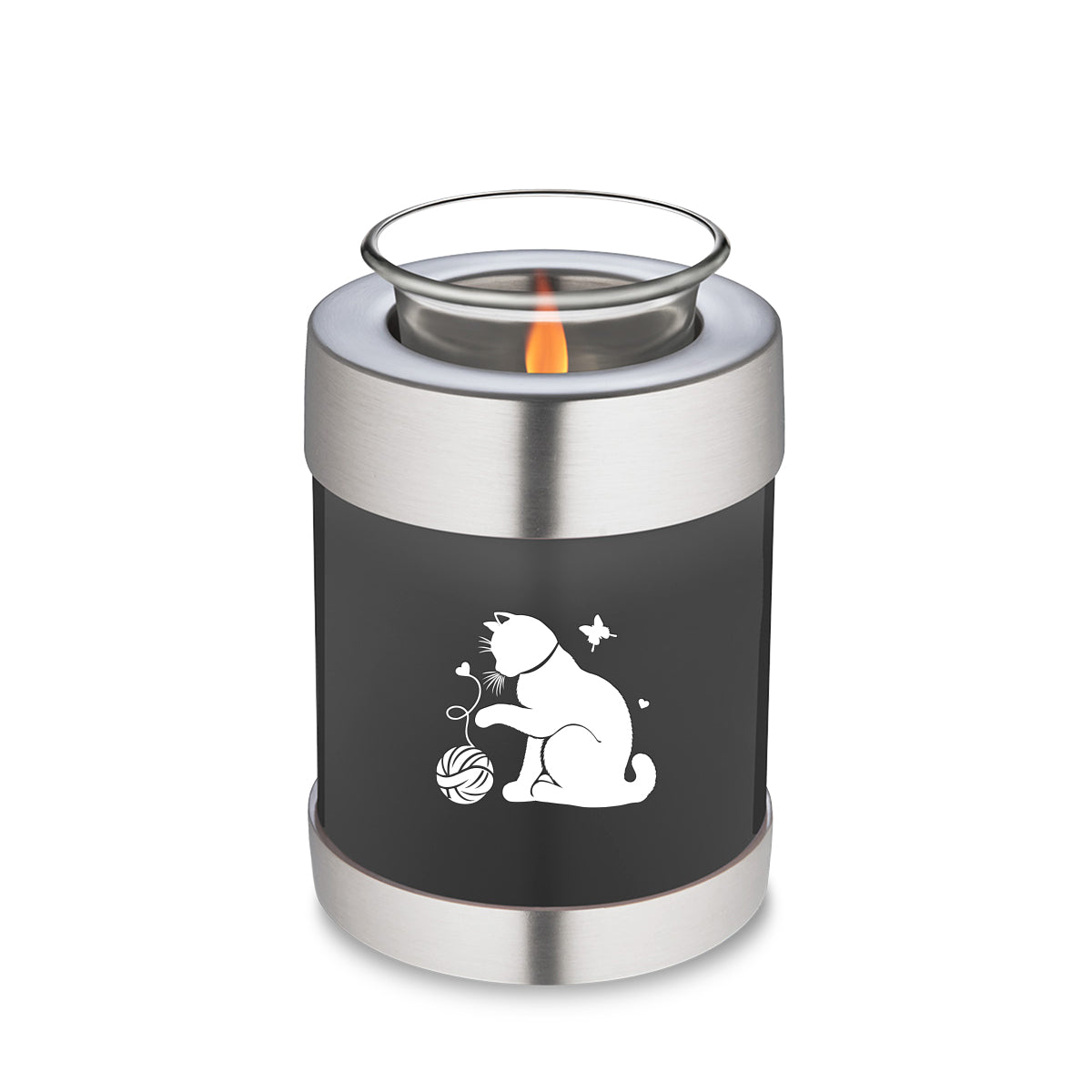 Candle Holder Embrace Charcoal Pet Fun Cat Cremation Urn