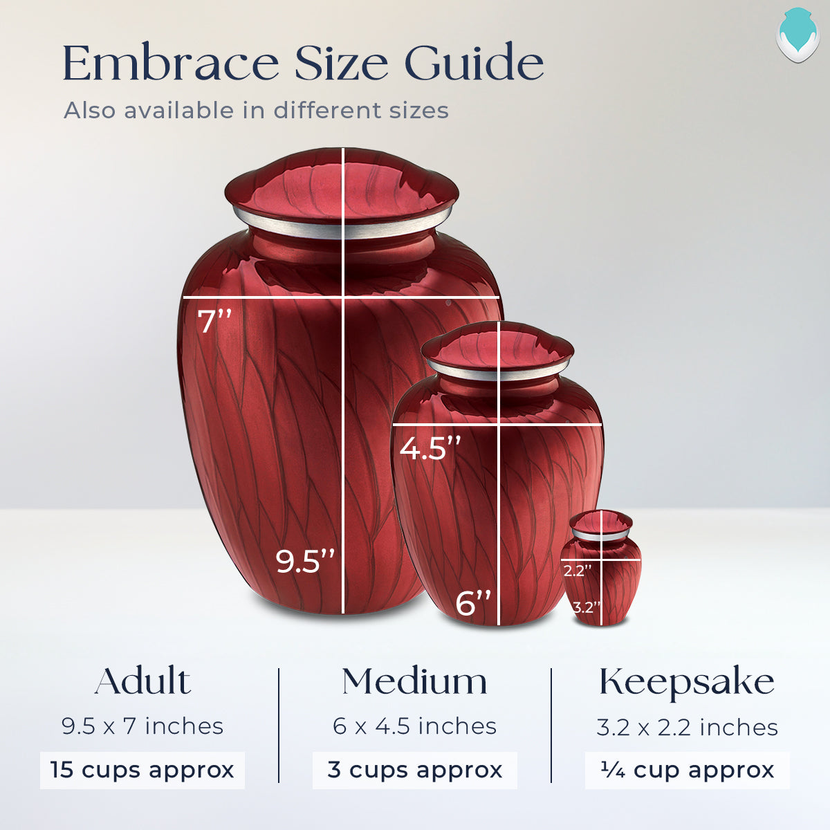 Adult Embrace Pearl Candy Red Portrait Cremation Urn