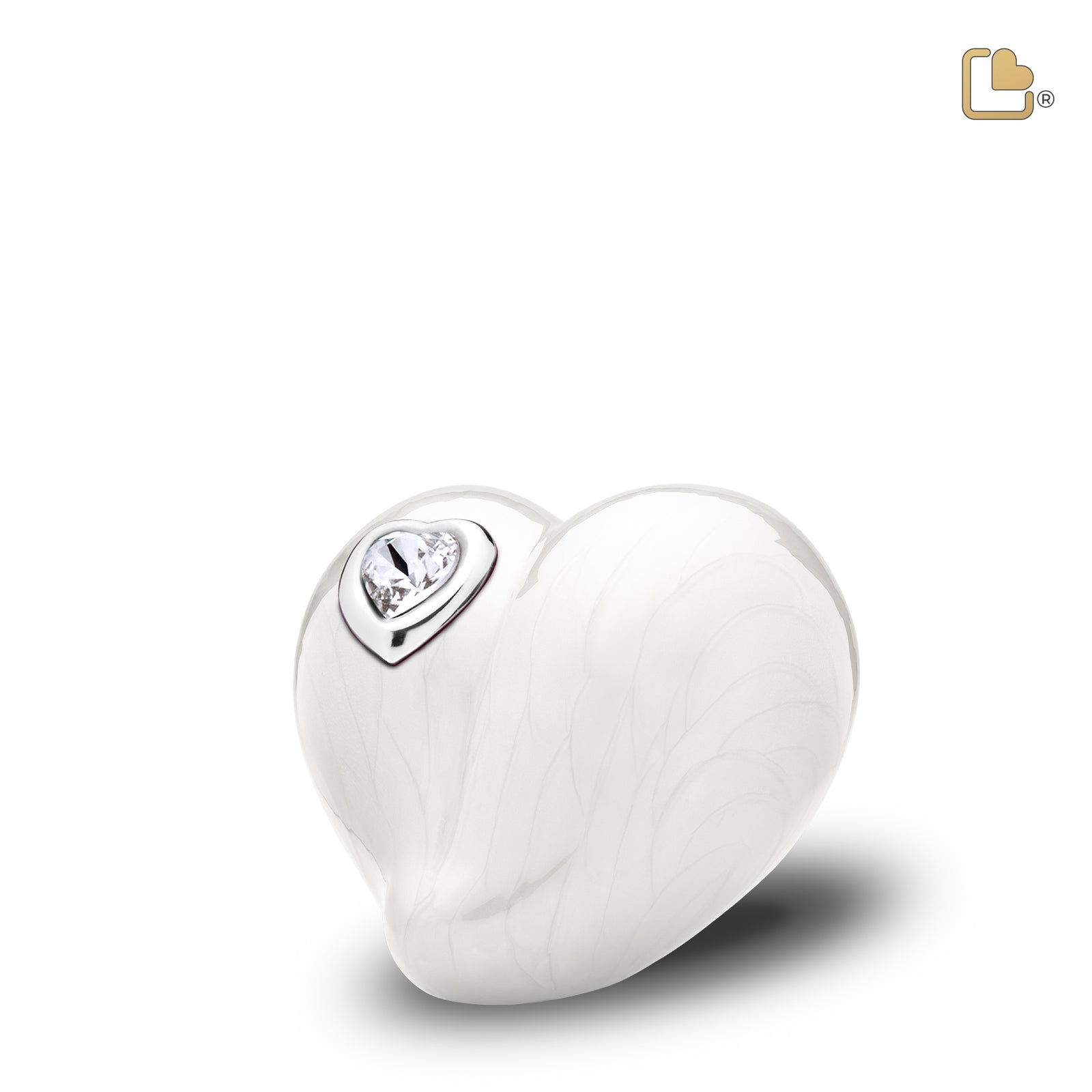 Keepsake LoveHeart Pearl Cremation Urn
