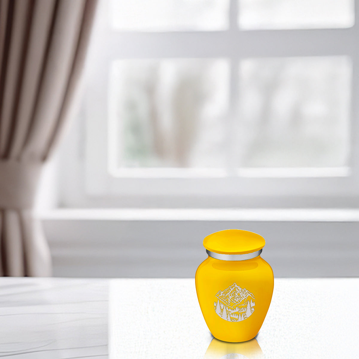 Keepsake Embrace Yellow Rocky Mountains Cremation Urn