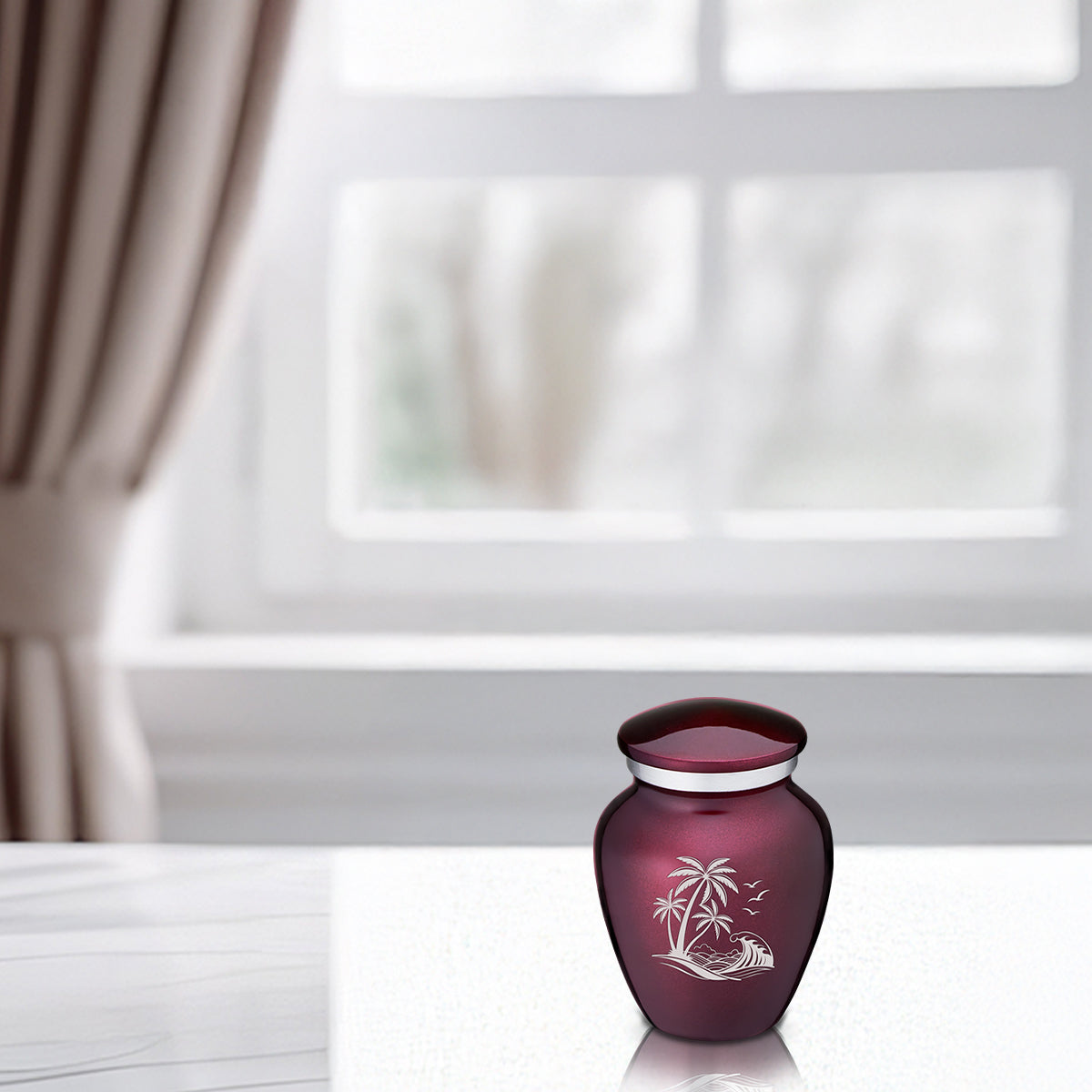 Keepsake Embrace Cherry Purple Palm Beach Cremation Urn