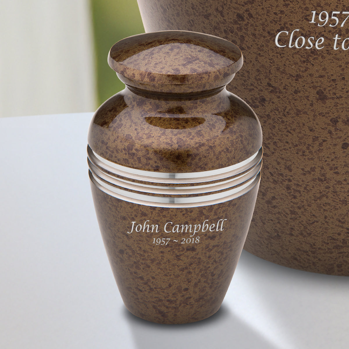 Keepsake Speckled Auburn Cremation Urn - COMFORT by LoveUrns