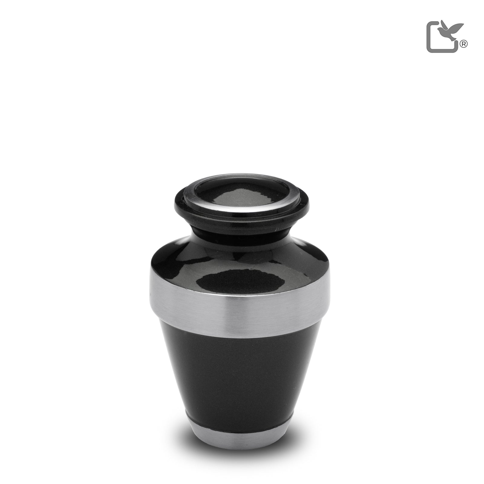 Espana Keepsake Urn Midnight & Brushed Pewter