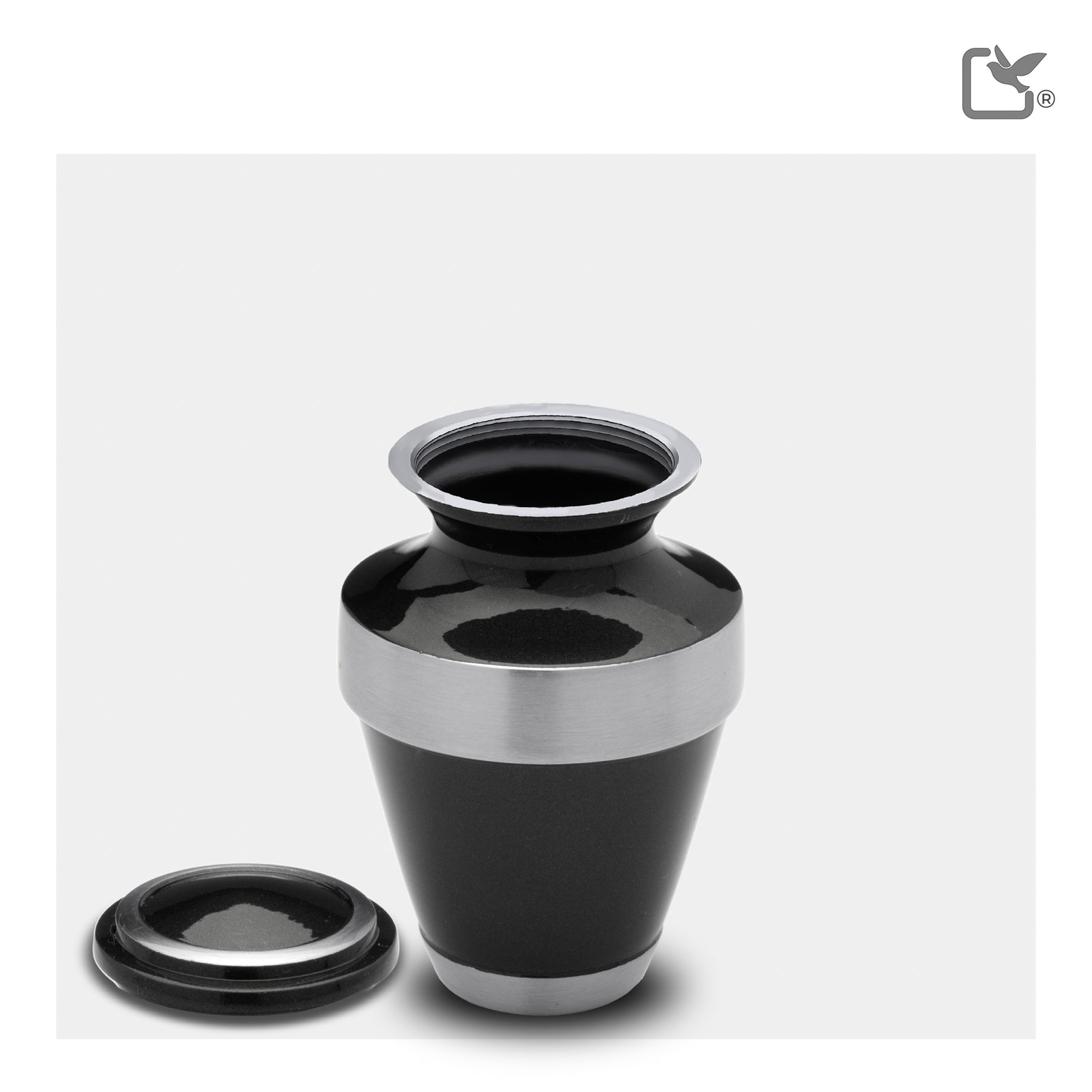 Espana Keepsake Urn Midnight & Brushed Pewter