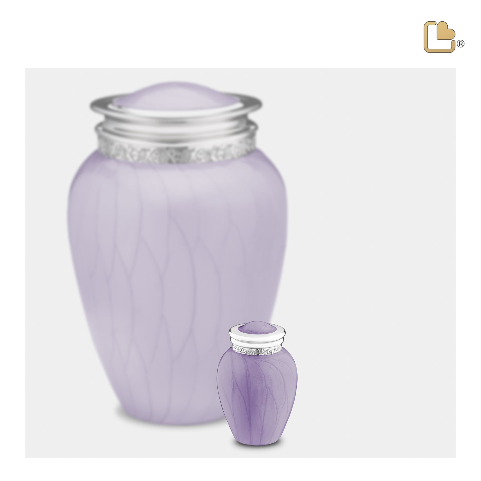 Keepsake Blessing Portrait Pearl Lavender Cremation Urn
