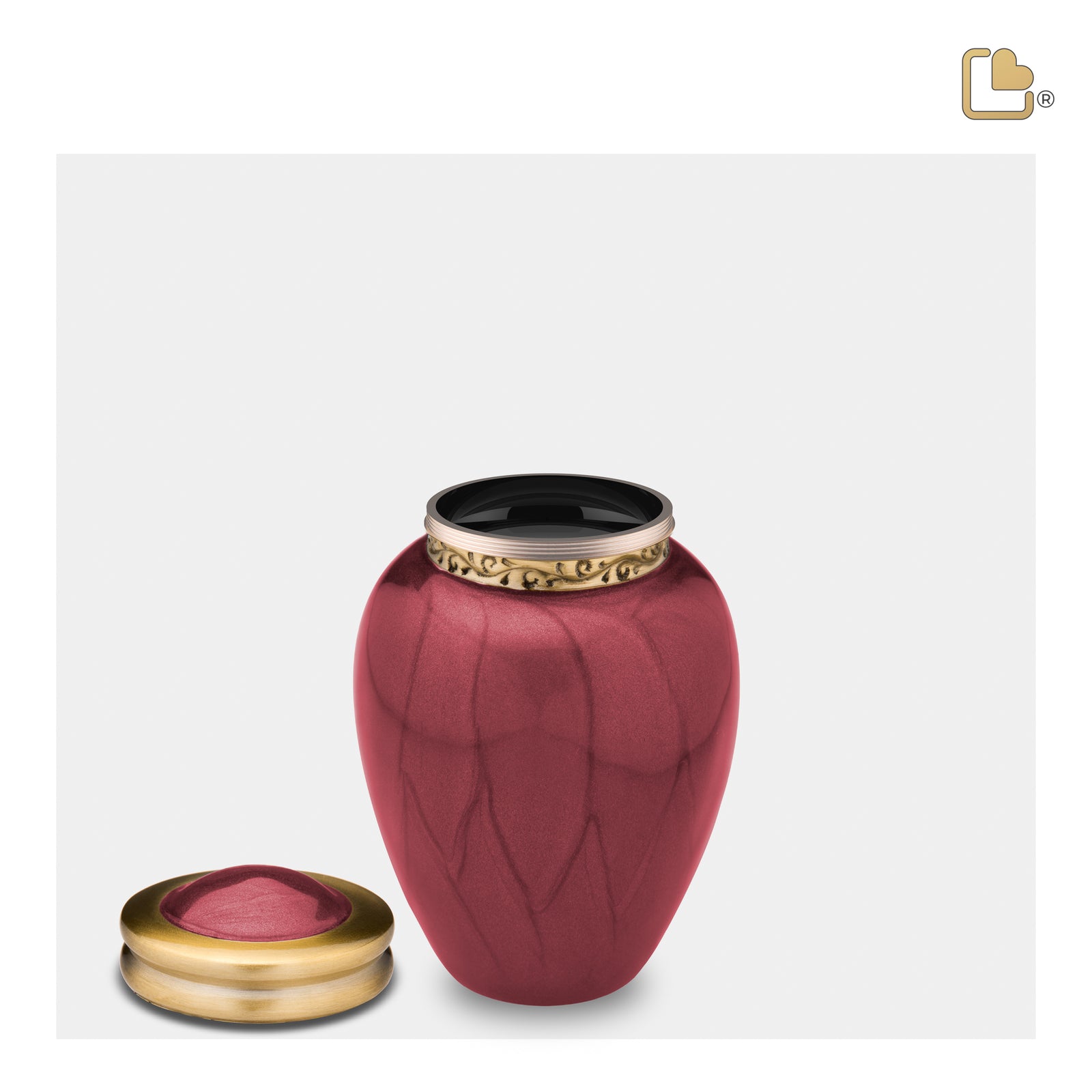 Blessing Keepsake Urn Pearl Crimson & Brushed Gold