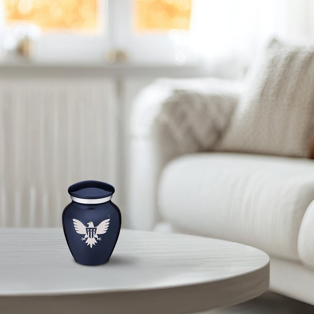 Keepsake Embrace Cobalt Blue American Glory Cremation Urn