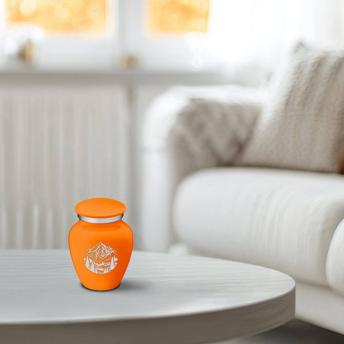 Keepsake Embrace Burnt Orange Rocky Mountains Cremation Urn