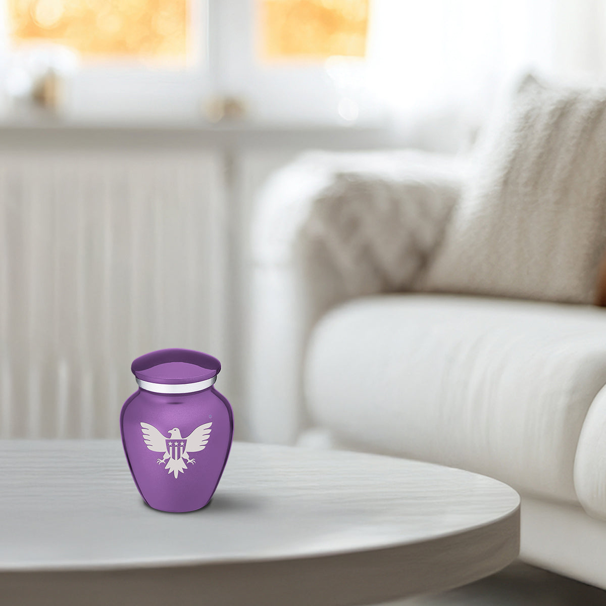 Keepsake Embrace Purple American Glory Cremation Urn