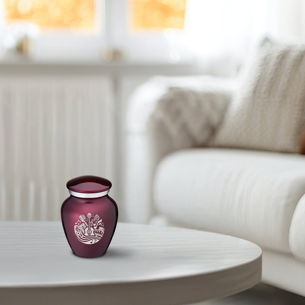 Keepsake Embrace Cherry Purple Music Cremation Urn