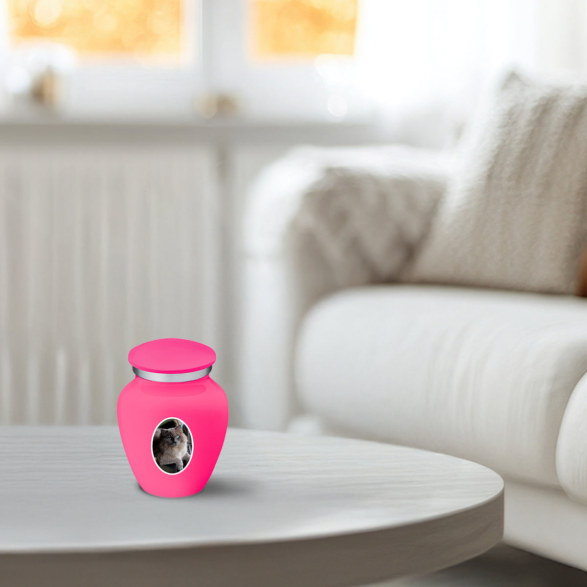 Keepsake Pet Embrace Bright Pink Portrait Cremation Urn