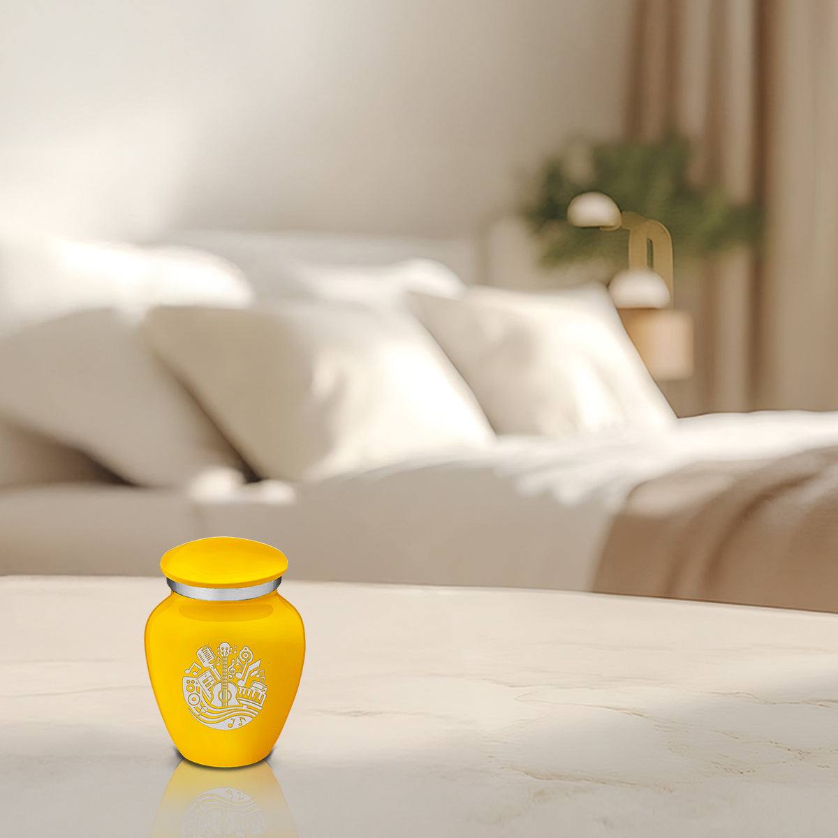 Keepsake Embrace Yellow Music Cremation Urn