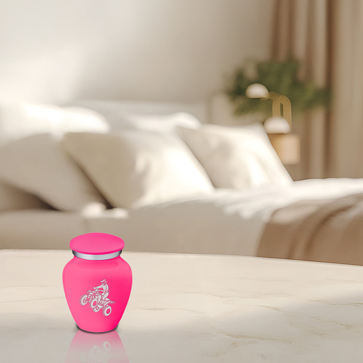 Keepsake Embrace Bright Pink ATV Cremation Urn