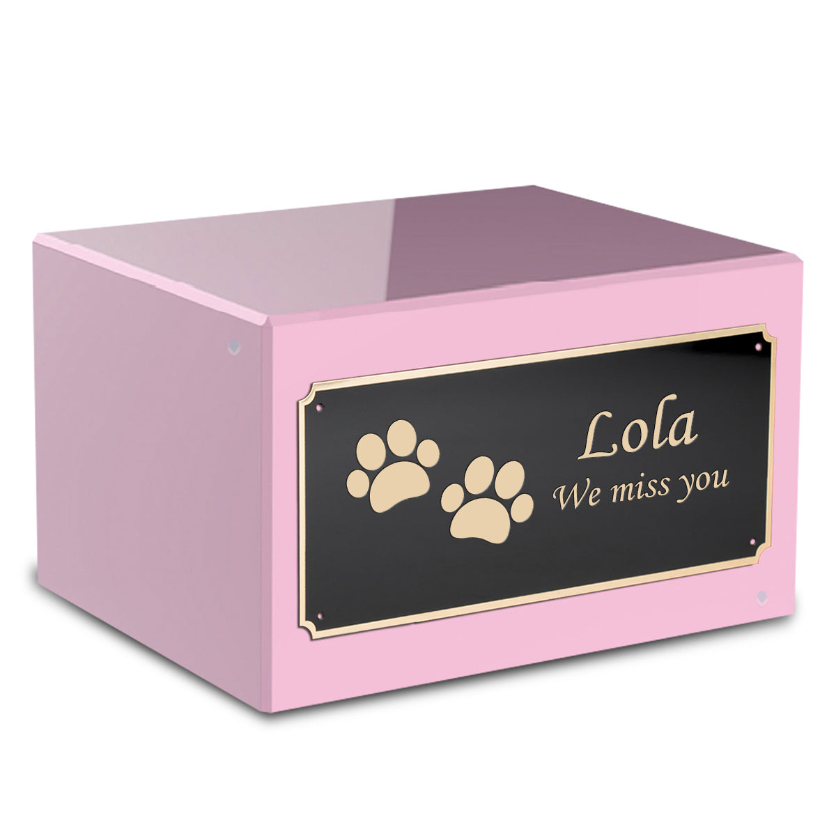 Heritage Light Pink Walking Paws Large Pet Cremation Box Urn