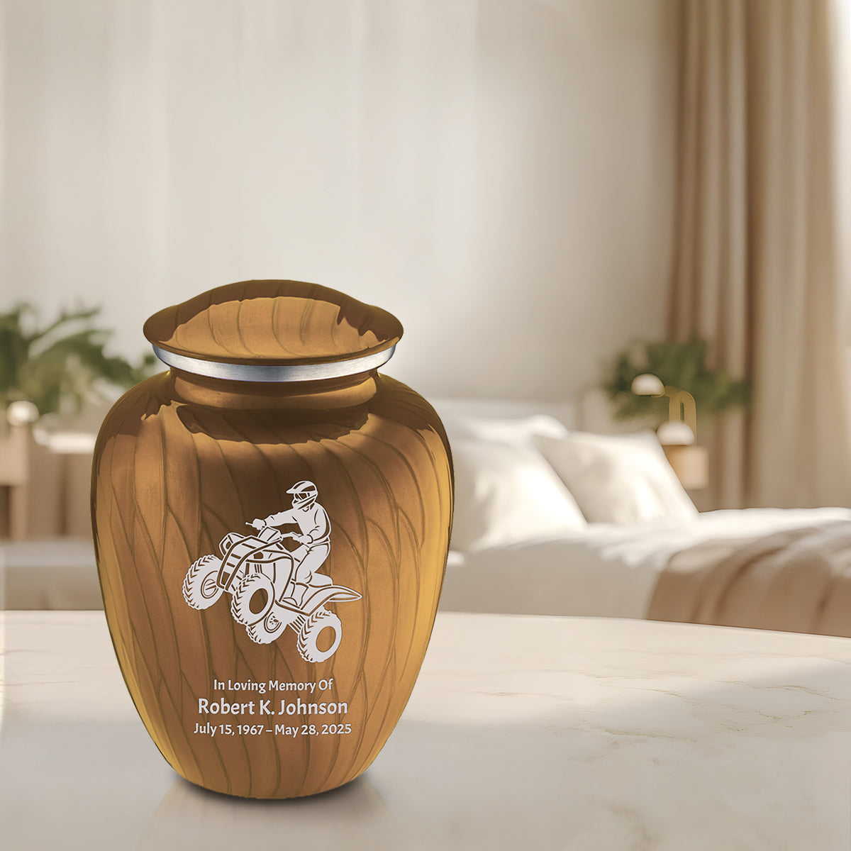 Adult Embrace Pearl Gold ATV Cremation Urn