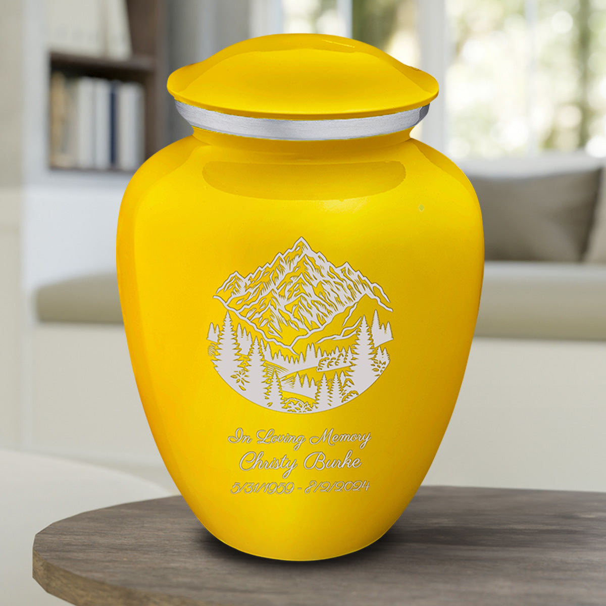 Adult Embrace Yellow Rocky Mountains Cremation Urn