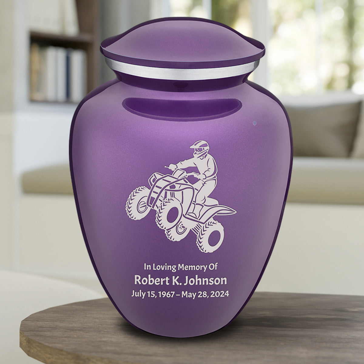 Adult Embrace Purple ATV Cremation Urn