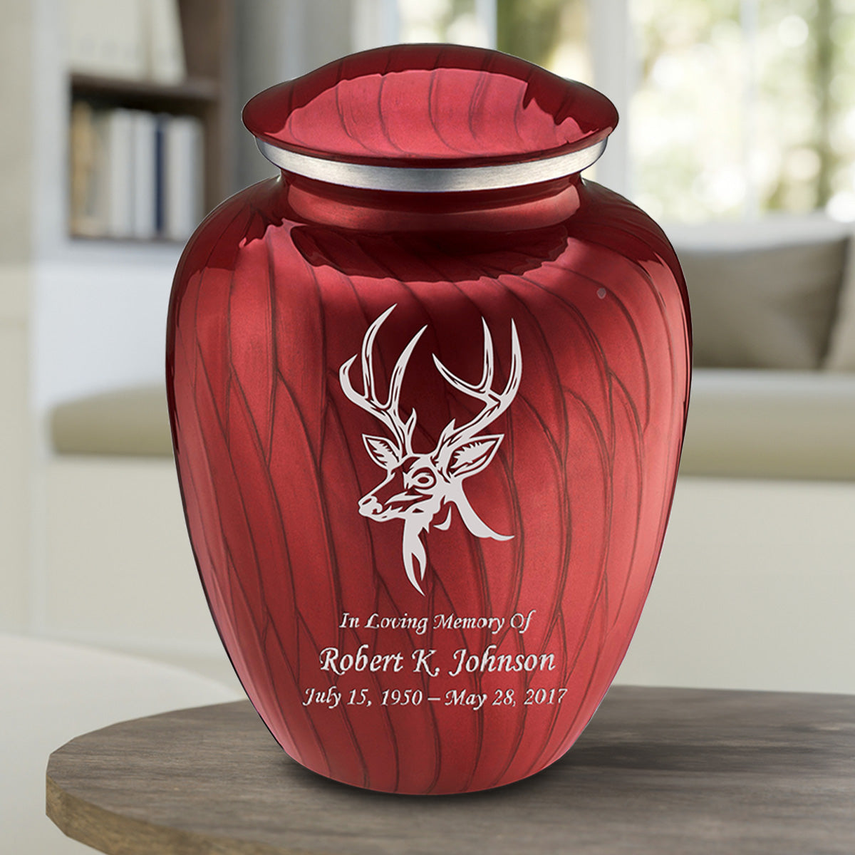 Adult Embrace Pearl Candy Red Deer Cremation Urn