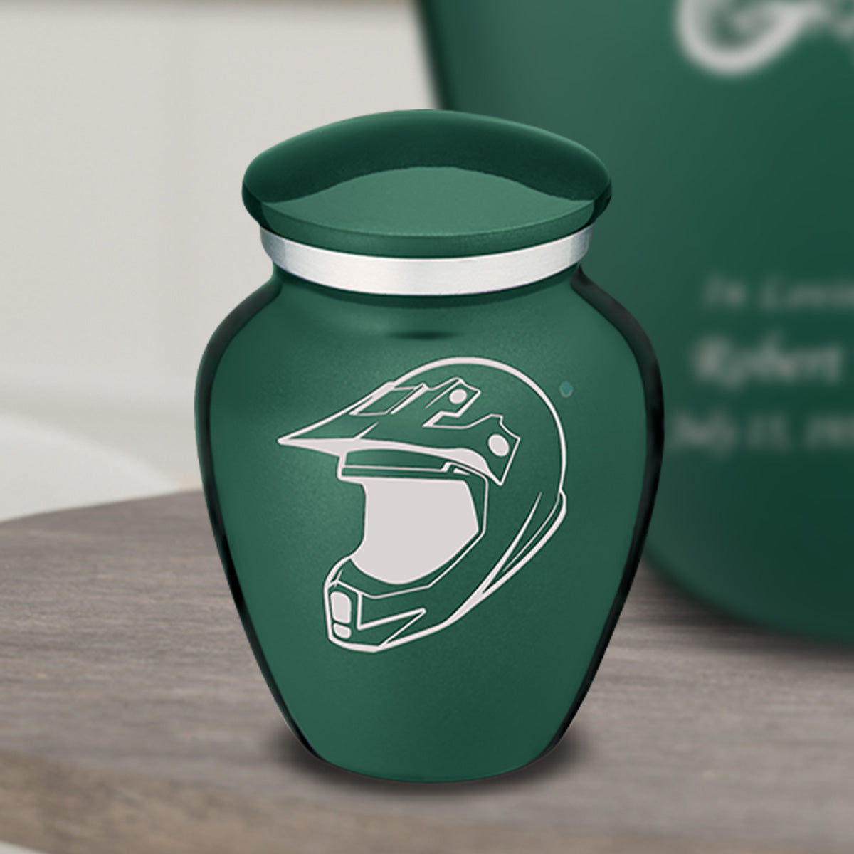 Keepsake Embrace Green Dirt Bike Cremation Urn