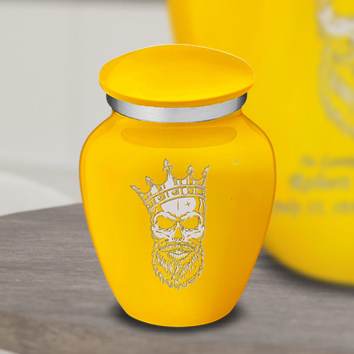 Keepsake Embrace Yellow Skull Cremation Urn