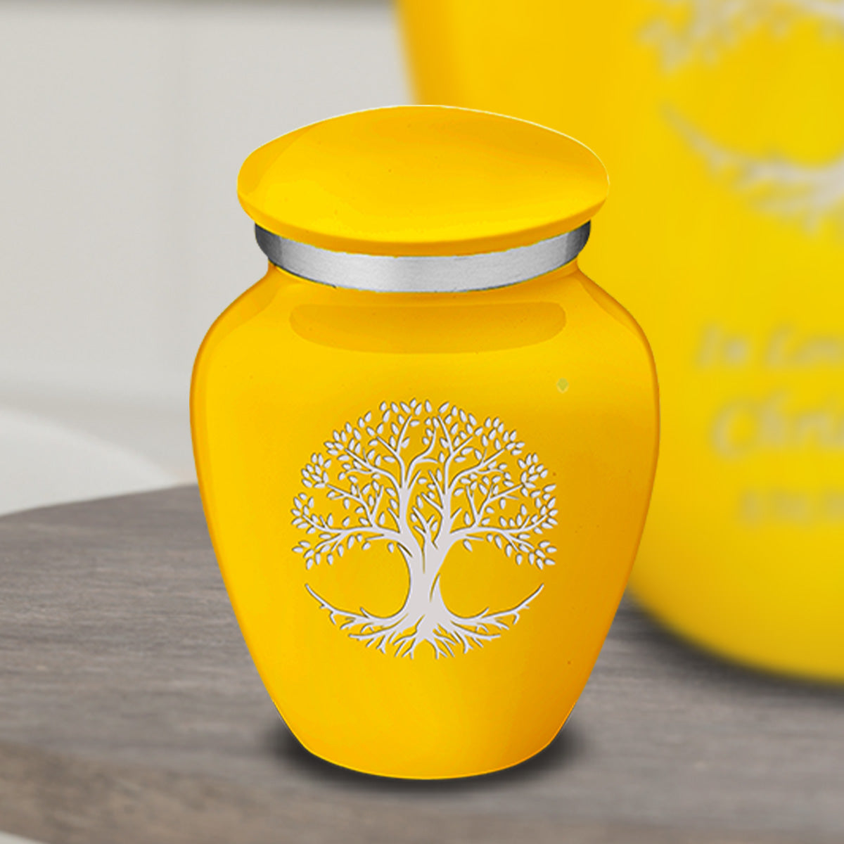 Keepsake Embrace Yellow Tree of Life Cremation Urn