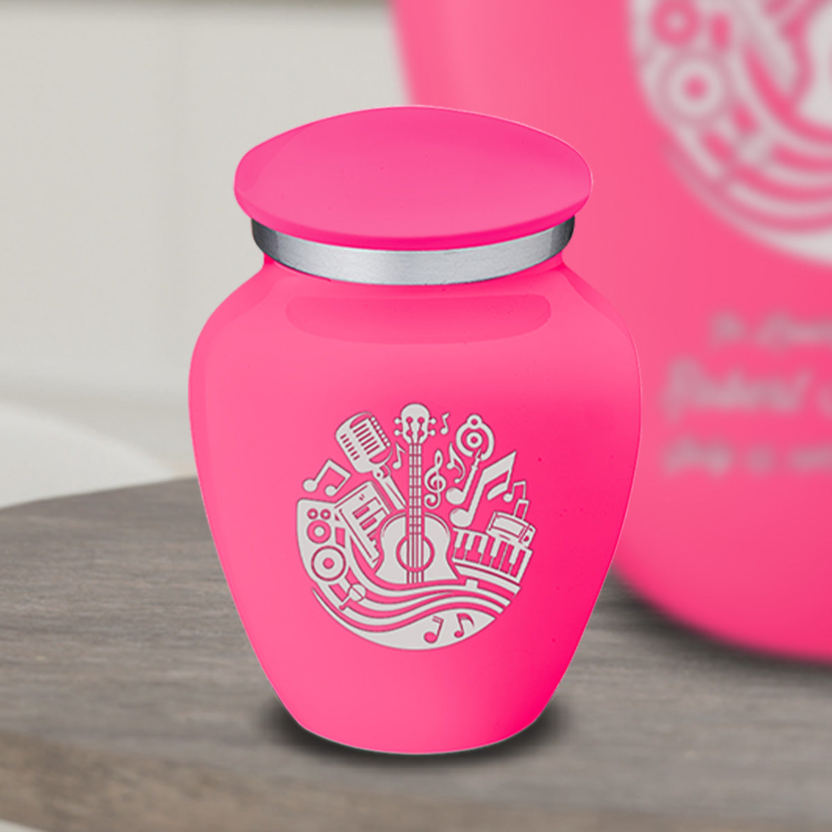 Keepsake Embrace Bright Pink Music Cremation Urn
