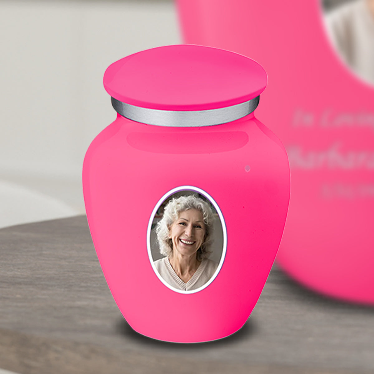 Keepsake Embrace Bright Pink Portrait Cremation Urn