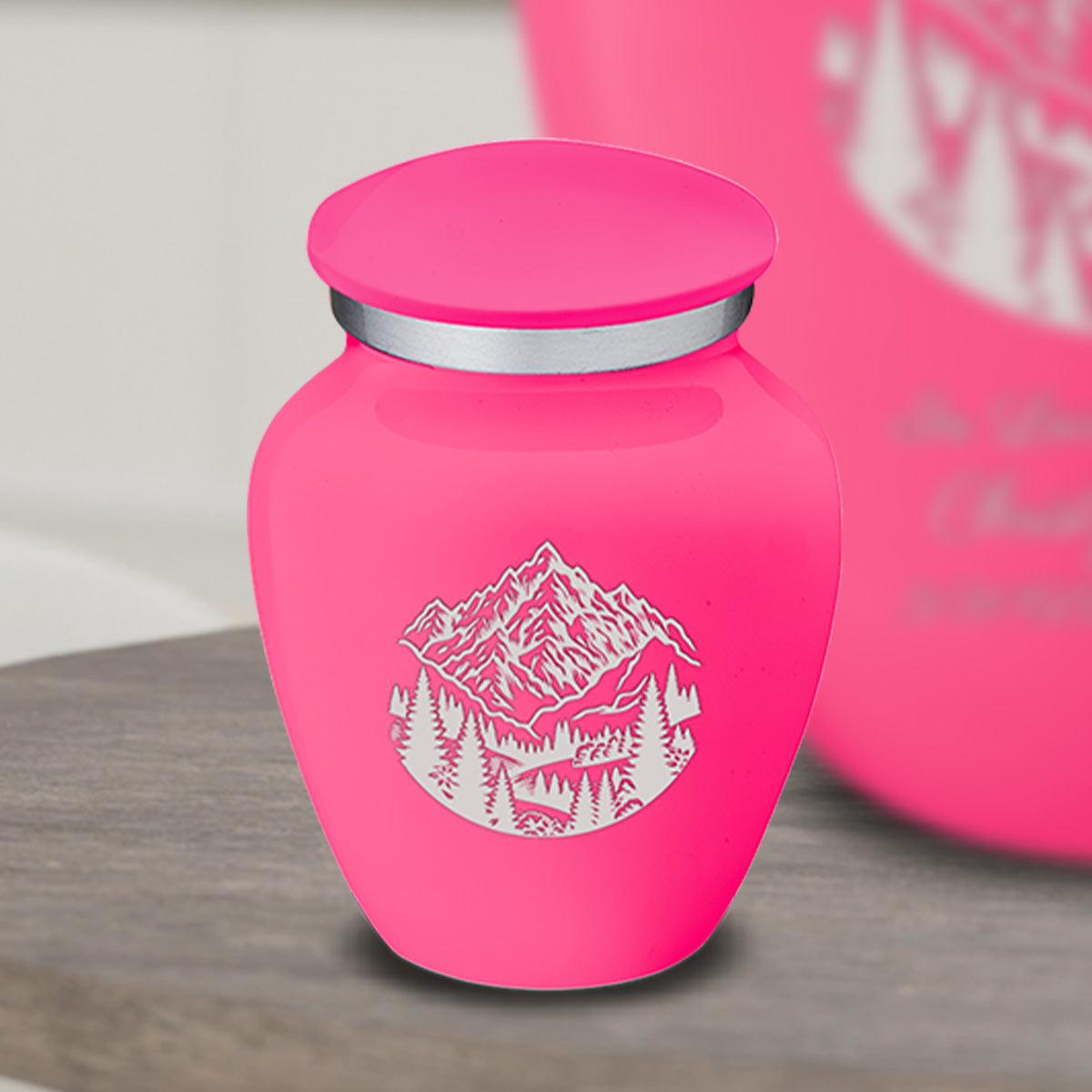 Keepsake Embrace Bright Pink Rocky Mountains Cremation Urn