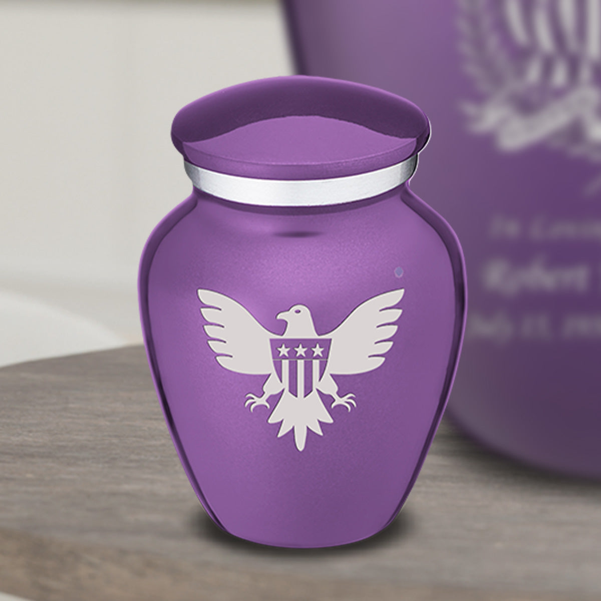 Keepsake Embrace Purple American Glory Cremation Urn