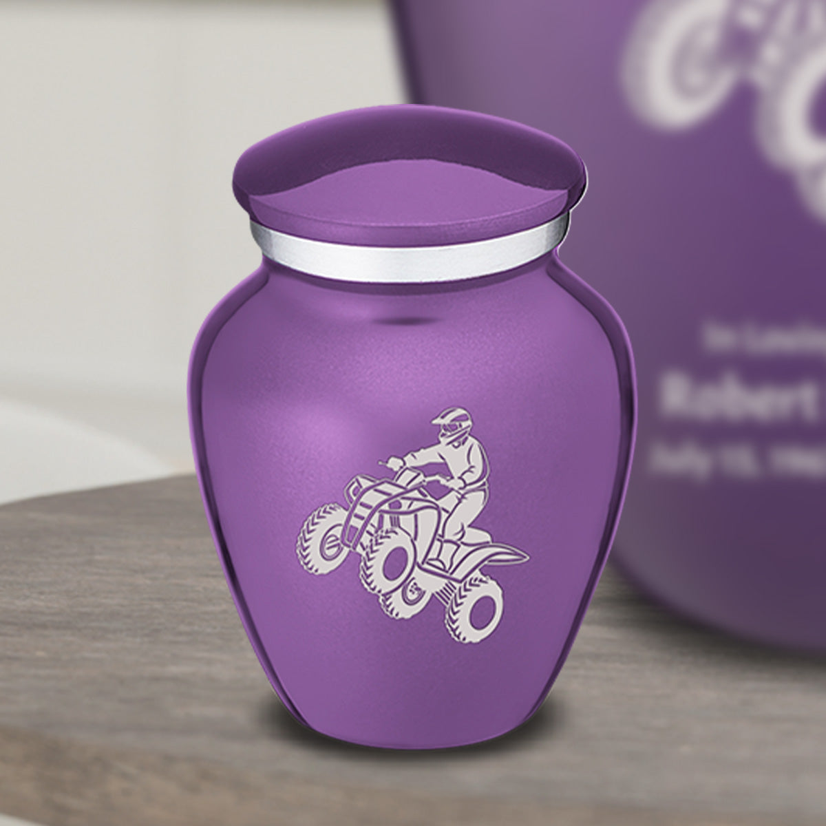 Keepsake Embrace Purple ATV Cremation Urn