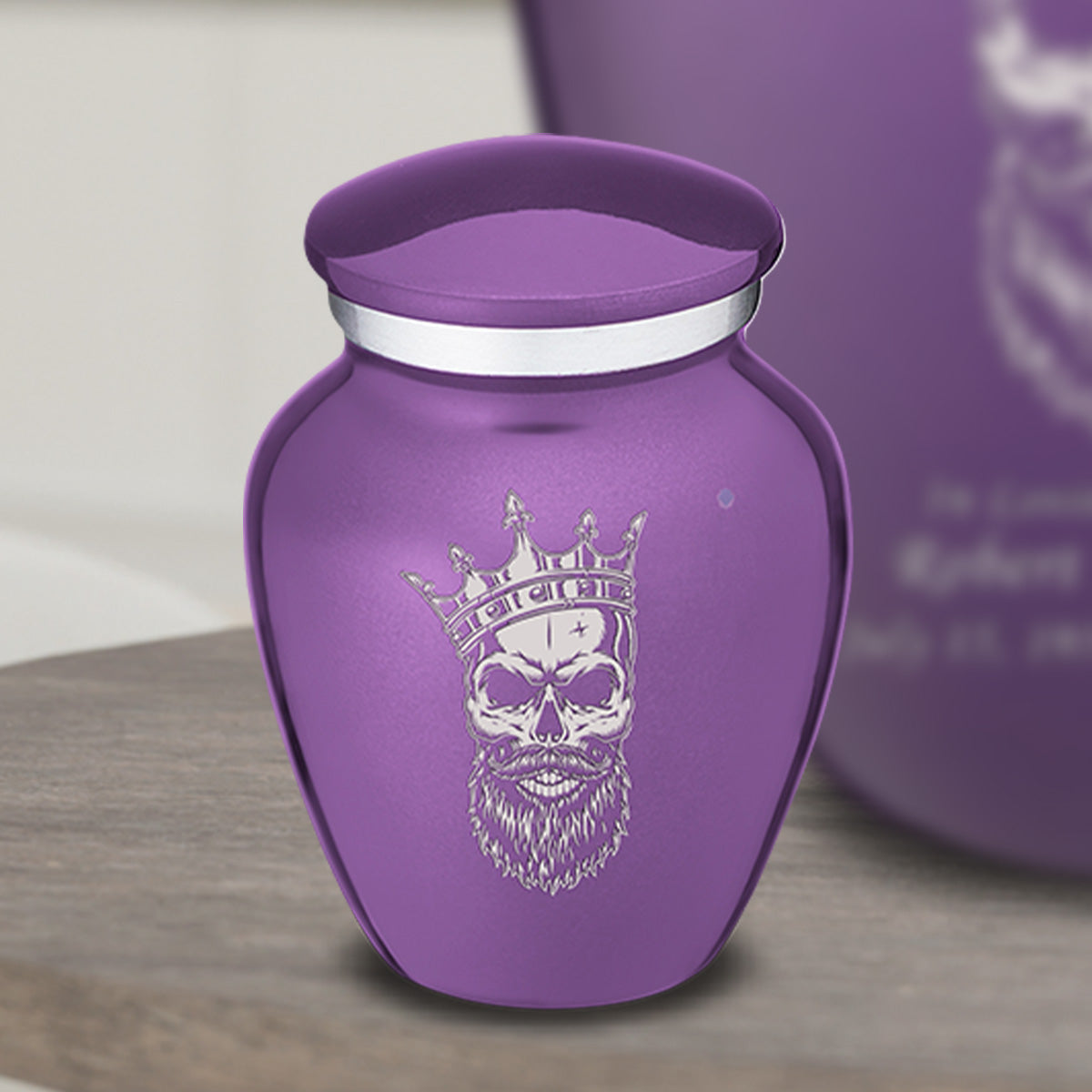 Keepsake Embrace Purple Skull Cremation Urn