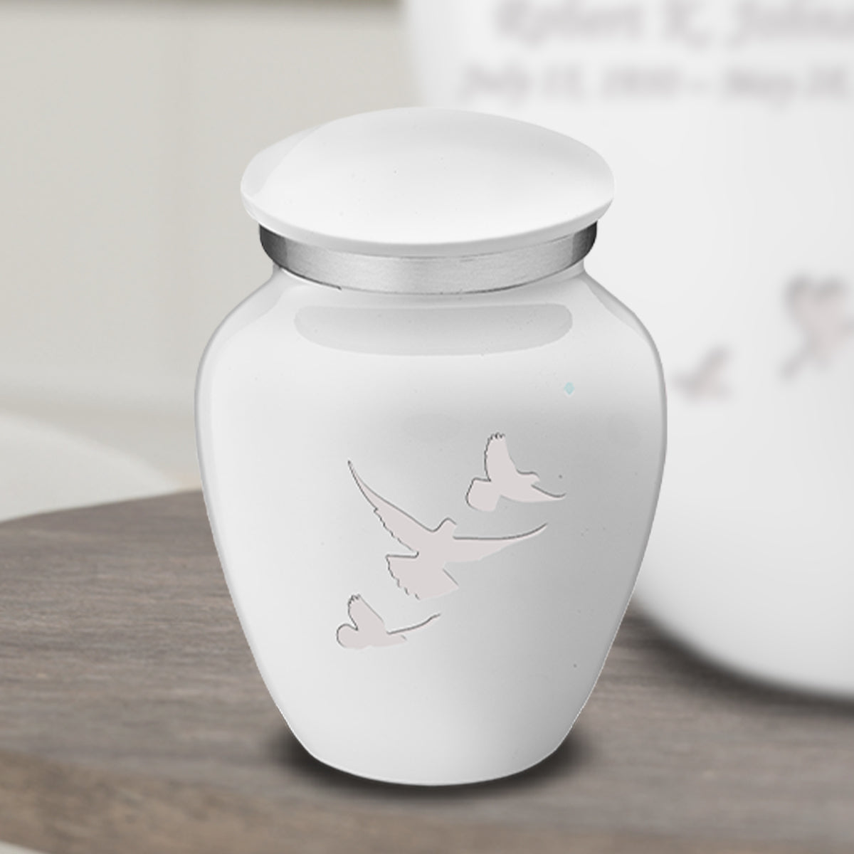 Keepsake Embrace White Doves Cremation Urn