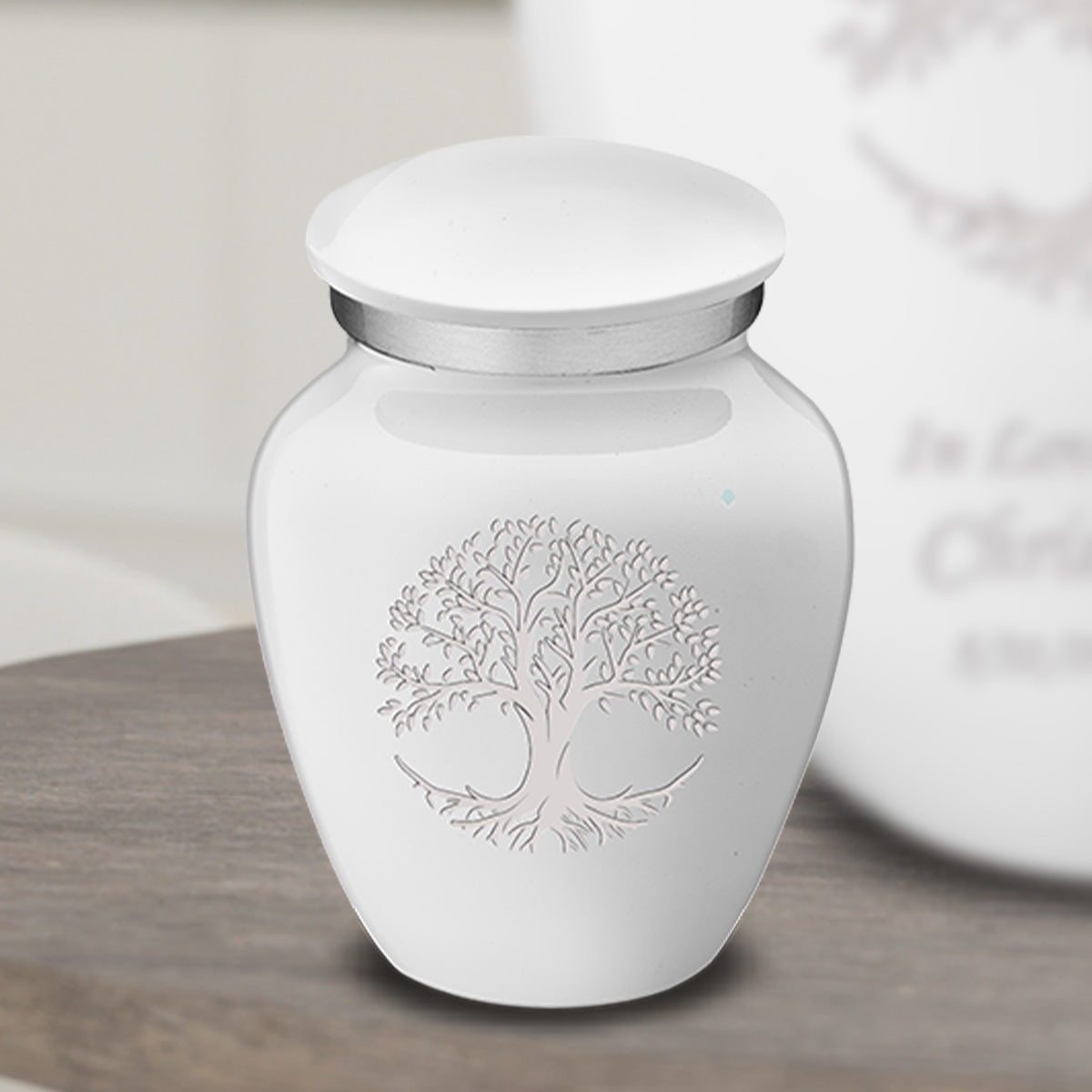 Keepsake Embrace White Tree of Life Cremation Urn