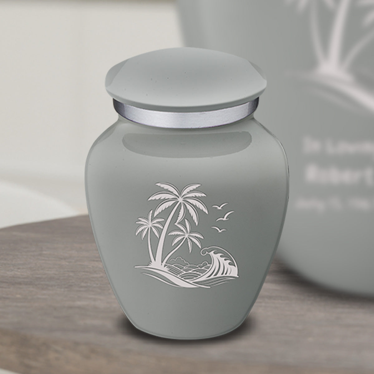 Keepsake Embrace Slate Grey Palm Beach Cremation Urn