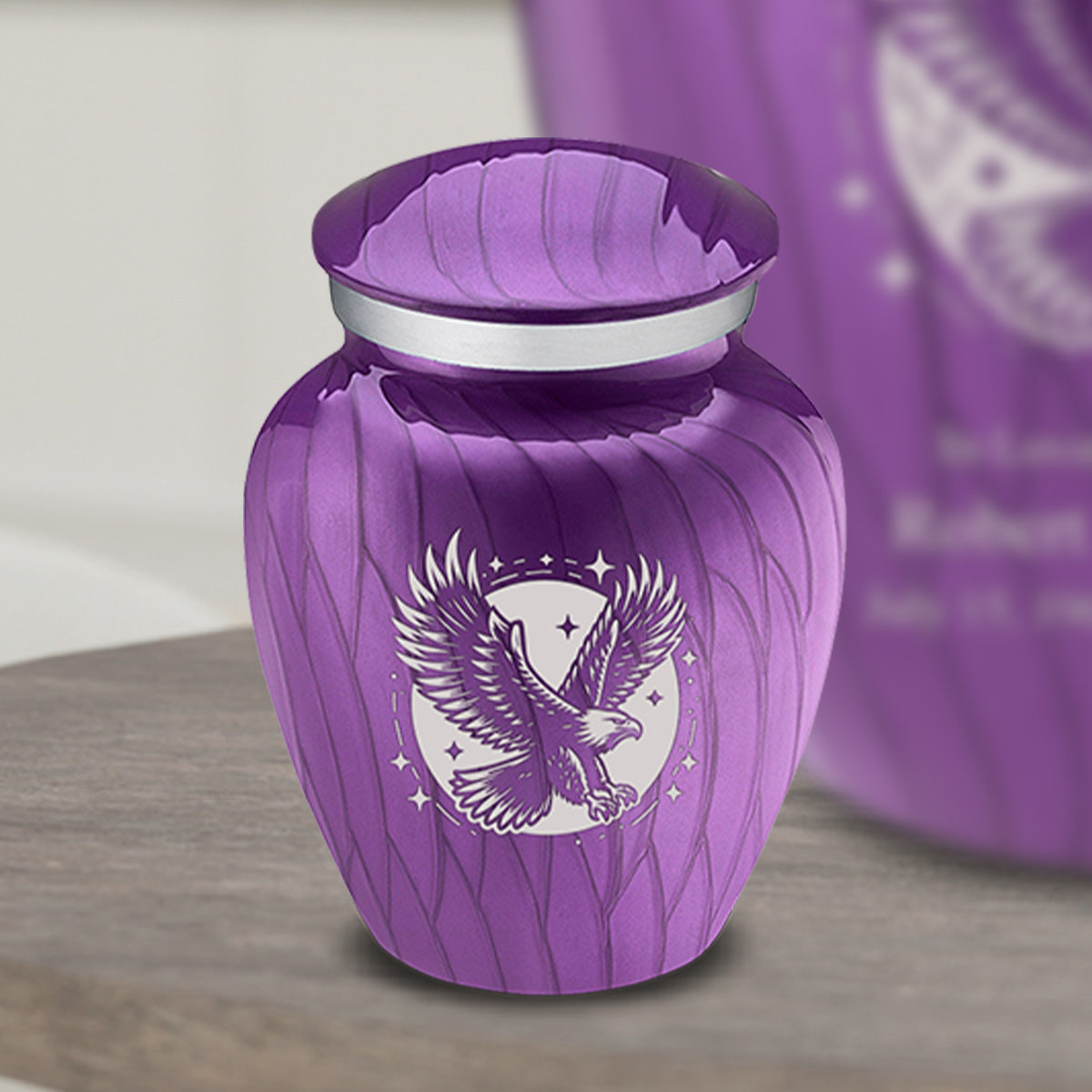 Keepsake Embrace Pearl Purple Flying Eagle Cremation Urn
