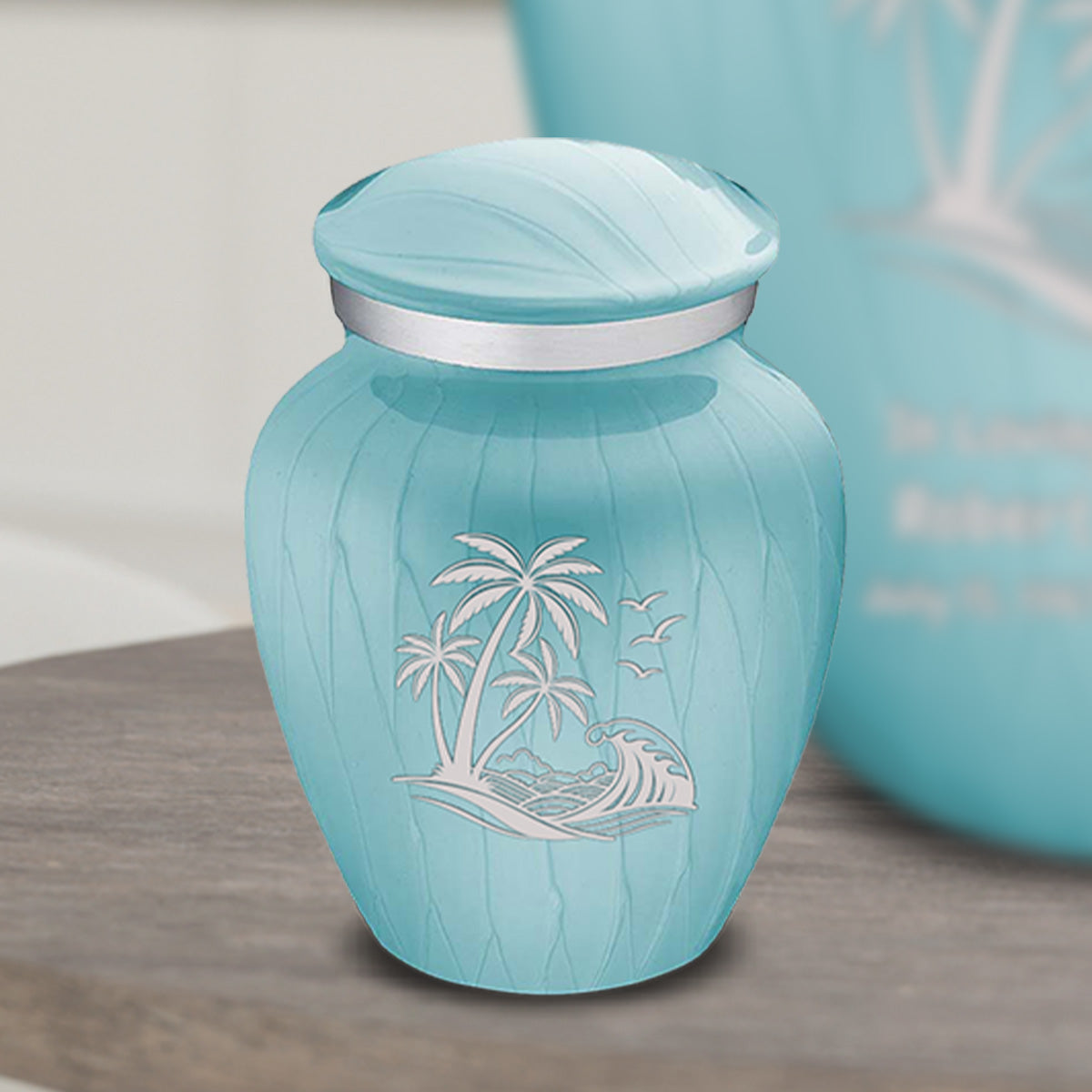 Keepsake Embrace Pearl Light Blue Palm Beach Cremation Urn