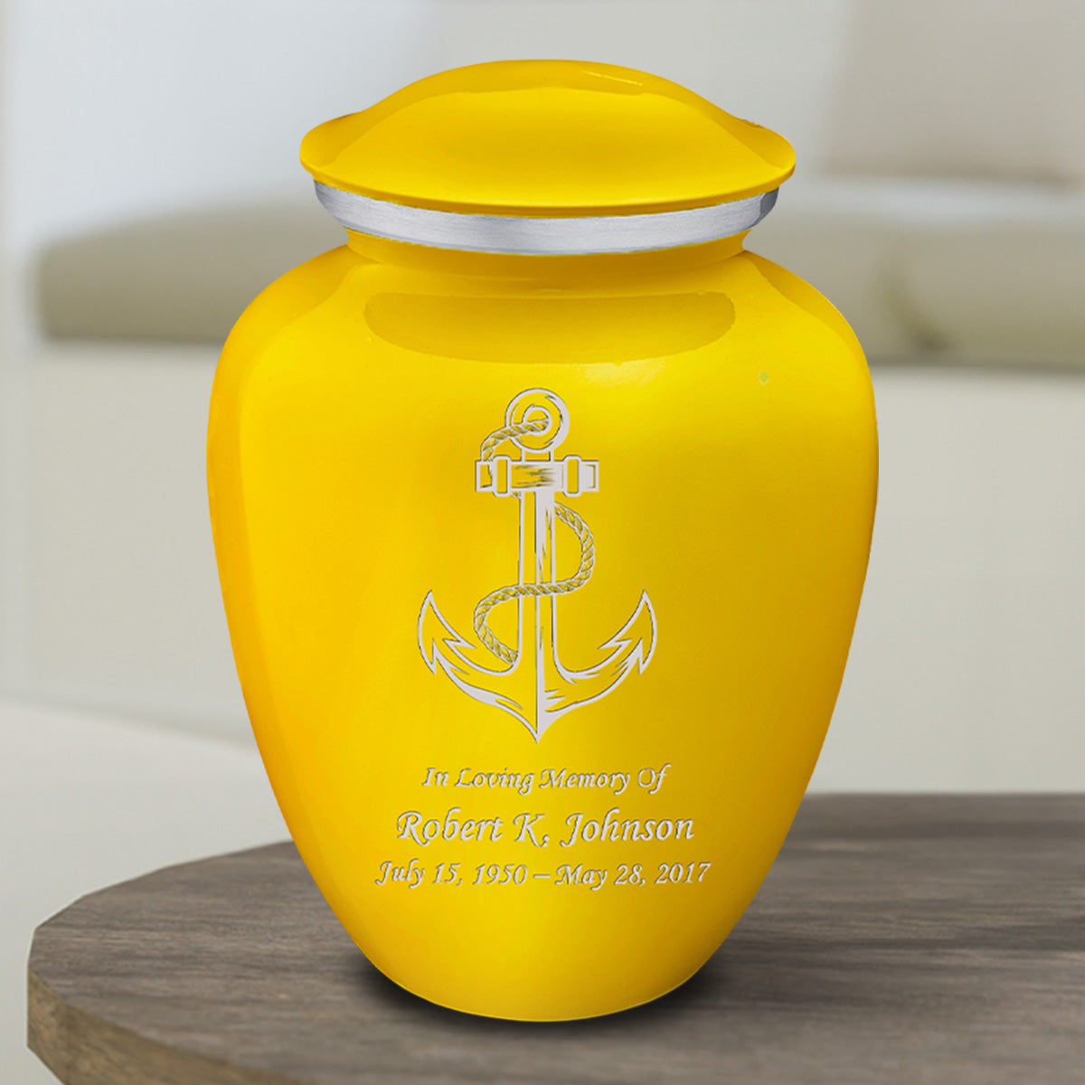 Medium Embrace White Anchor Cremation Urn