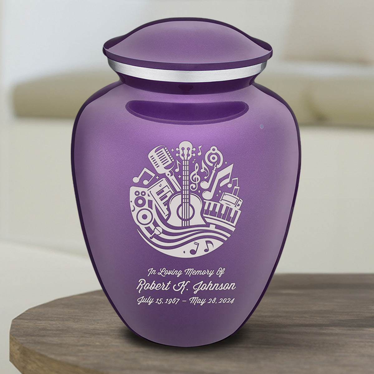 Medium Embrace Purple Music Cremation Urn
