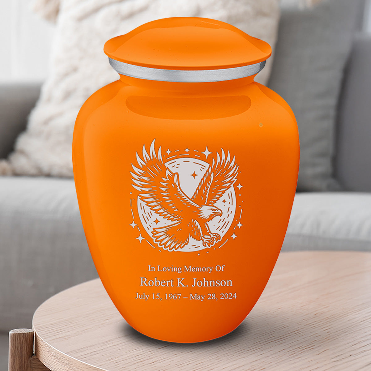Adult Embrace Burnt Orange Flying Eagle Cremation Urn