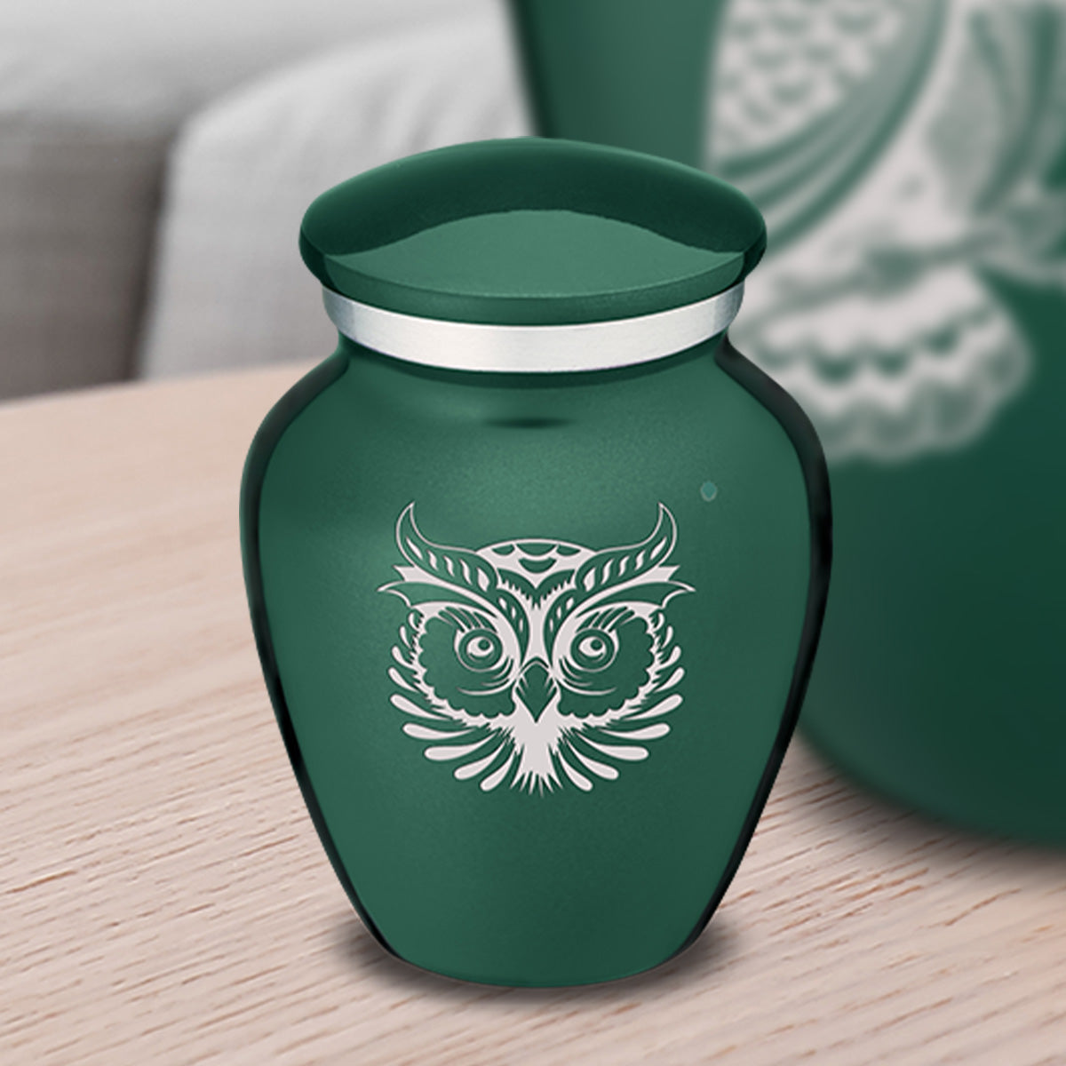 Keepsake Embrace Green Owl Cremation Urn