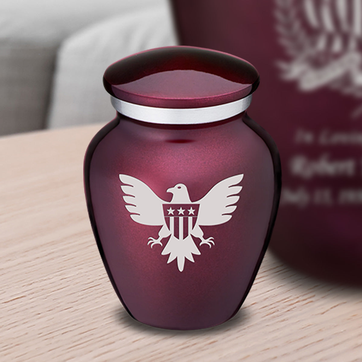 Keepsake Embrace Cherry Purple American Glory Cremation Urn