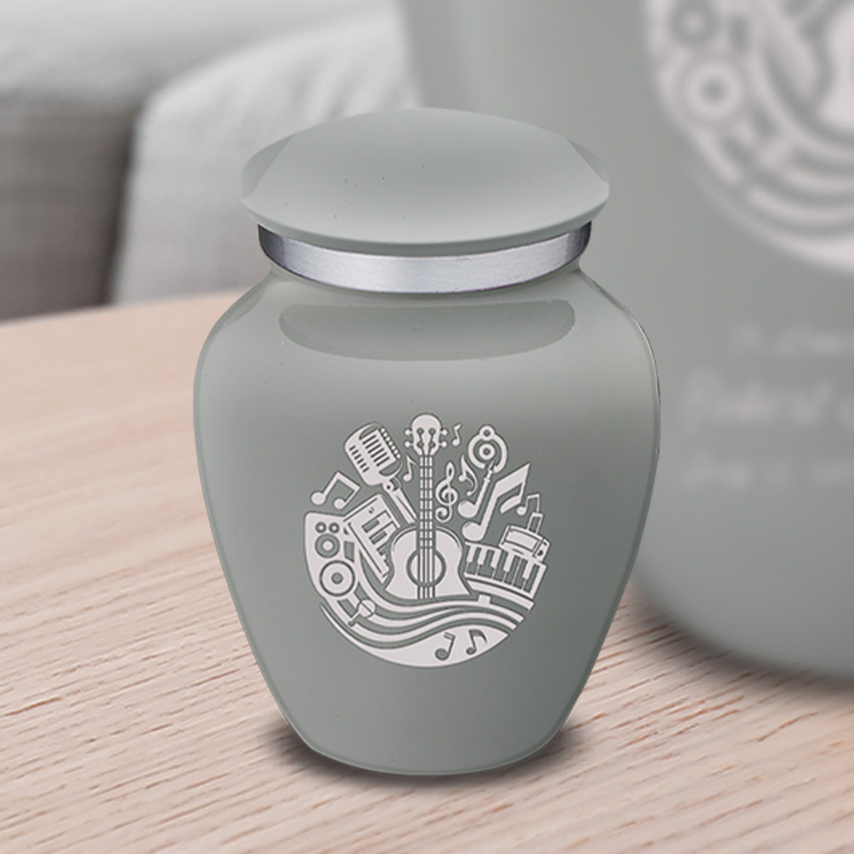 Keepsake Embrace Slate Grey Music Cremation Urn