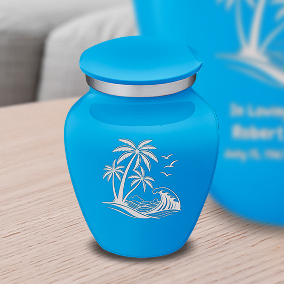 Keepsake Embrace Racing Blue Palm Beach Cremation Urn