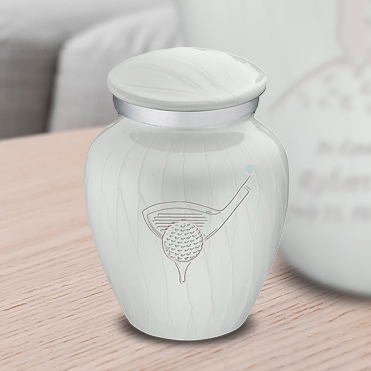 Keepsake Embrace Pearl White Golf Cremation Urn