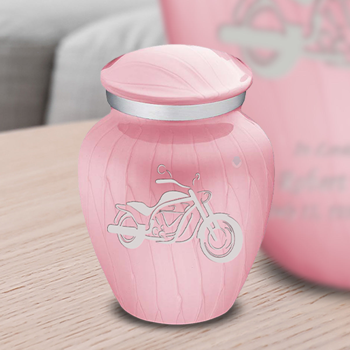 Keepsake Embrace Pearl Light Pink Motorcycle Cremation Urn