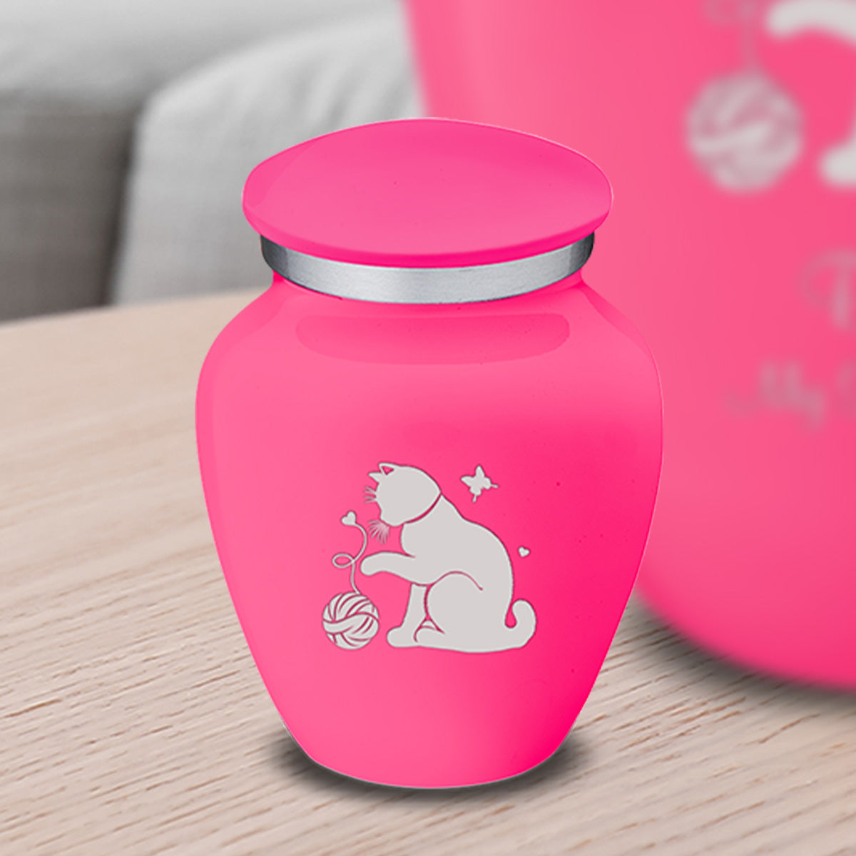Keepsake Embrace Bright Pink Pet Fun Cat Cremation Urn
